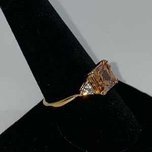 Cocktail or Engagement Ring champagne zircon